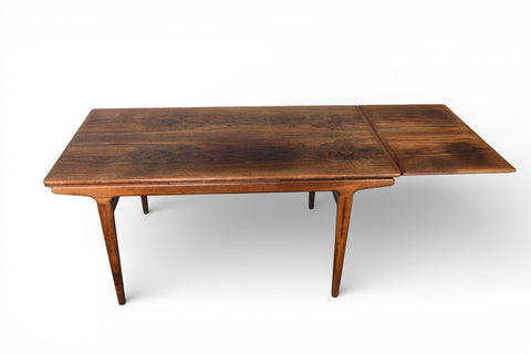 JOHANNES ANDERSEN DRAW LEAF DINING TABLE IN ROSEWOOD