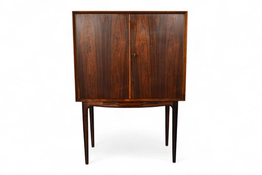 ILLUM WIKKELSO BAR IN ROSEWOOD WITH ETCHED MIRRORED INTERIOR