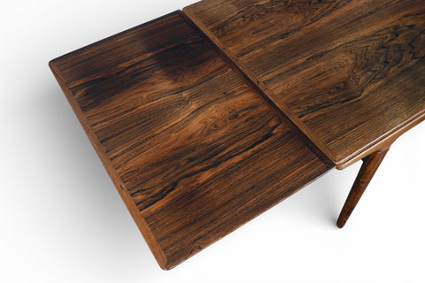 JOHANNES ANDERSEN DRAW LEAF DINING TABLE IN ROSEWOOD