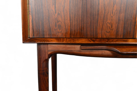 ILLUM WIKKELSO BAR IN ROSEWOOD WITH ETCHED MIRRORED INTERIOR
