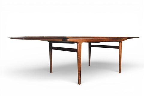 JOHANNES ANDERSEN DRAW LEAF DINING TABLE IN ROSEWOOD