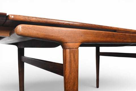 JOHANNES ANDERSEN DRAW LEAF DINING TABLE IN ROSEWOOD