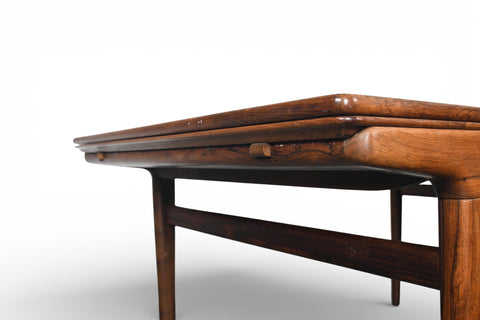 JOHANNES ANDERSEN DRAW LEAF DINING TABLE IN ROSEWOOD
