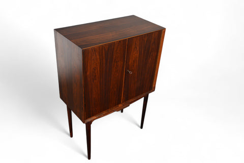 ILLUM WIKKELSO BAR IN ROSEWOOD WITH ETCHED MIRRORED INTERIOR
