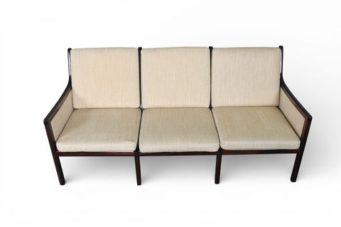 OLE WANSCHER MAHOGANY FRAMED SOFA FOR P. JEPPESEN