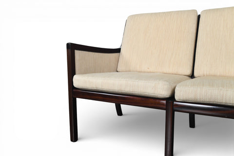 OLE WANSCHER MAHOGANY FRAMED SOFA FOR P. JEPPESEN