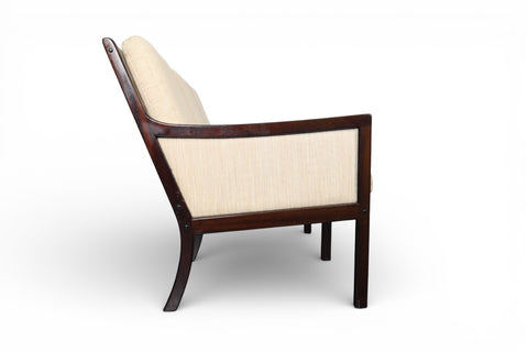 OLE WANSCHER MAHOGANY FRAMED SOFA FOR P. JEPPESEN