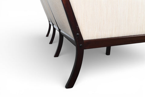 OLE WANSCHER MAHOGANY FRAMED SOFA FOR P. JEPPESEN