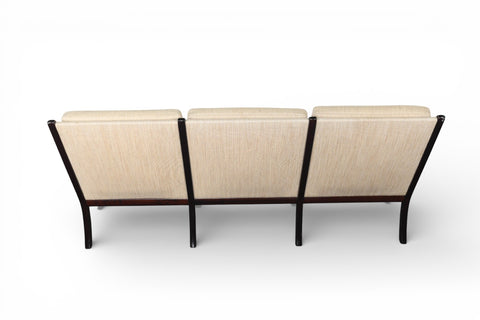 OLE WANSCHER MAHOGANY FRAMED SOFA FOR P. JEPPESEN