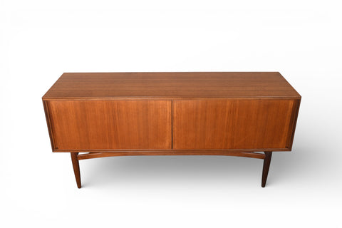 DANISH MODERN SLIDING DOOR CREDENZA IN TEAK