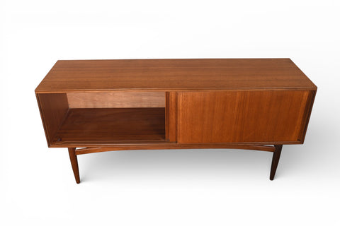 DANISH MODERN SLIDING DOOR CREDENZA IN TEAK