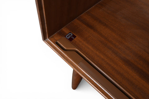 DANISH MODERN SLIDING DOOR CREDENZA IN TEAK