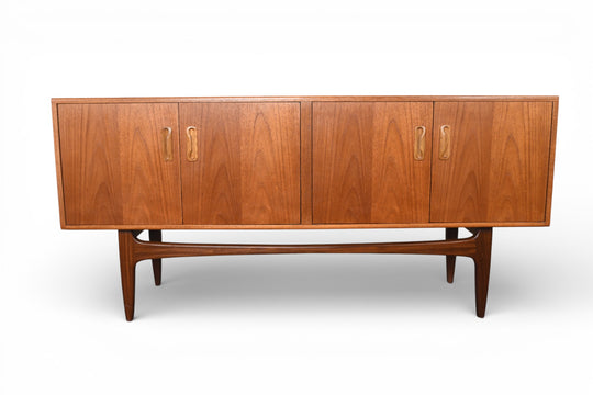 G PLAN FRESCO LOW TEAK FOUR DOOR CREDENZA