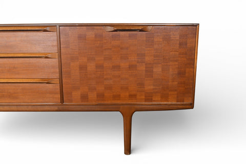 RARE LARGE MCINTOSH BASKETWEAVE CREDENZA IN TEAK