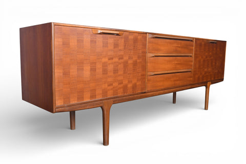 RARE LARGE MCINTOSH BASKETWEAVE CREDENZA IN TEAK