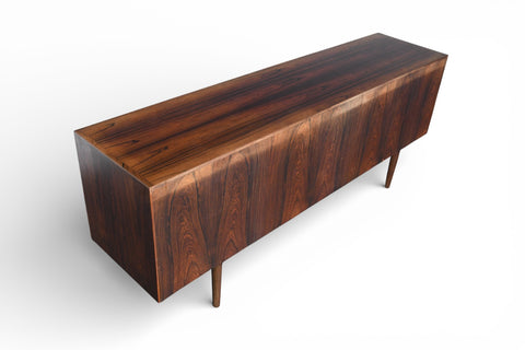 IB KOFOD LARSEN BRAZILIAN ROSEWOOD CREDENZA WITH TAMBOUR DOORS