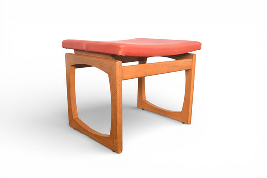 G PLAN QUADRILLE OTTOMAN / VANITY STOOL IN TEAK