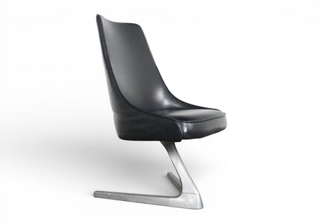 SINGLE CHROMCRAFT 'SCULPTA' SWIVEL DINING / TASK CHAIR