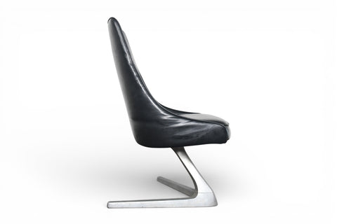 SINGLE CHROMCRAFT 'SCULPTA' SWIVEL DINING / TASK CHAIR