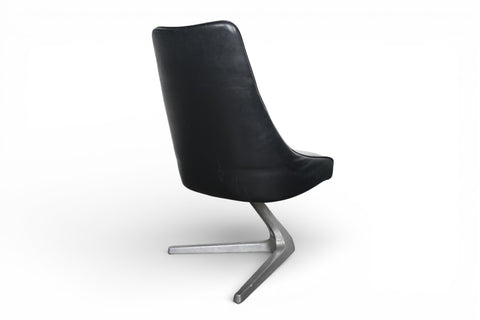 SINGLE CHROMCRAFT 'SCULPTA' SWIVEL DINING / TASK CHAIR