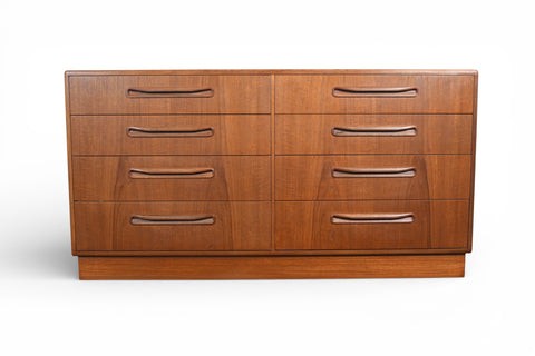 G PLAN FRESCO EIGHT DRAWER DOUBLE DRESSER IN TEAK