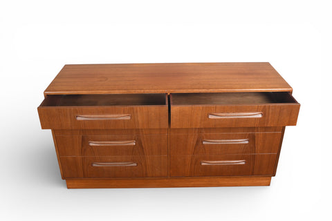 G PLAN FRESCO EIGHT DRAWER DOUBLE DRESSER IN TEAK