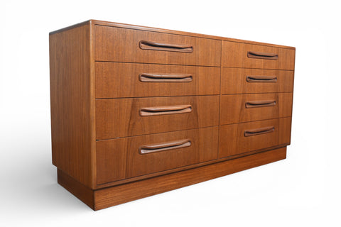 G PLAN FRESCO EIGHT DRAWER DOUBLE DRESSER IN TEAK