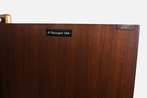 TALL TEAK CUPBOARD / BAR BY A. YOUNGER LTD.