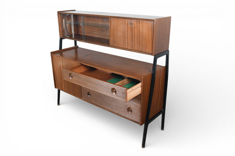 DOUBLE HIGH SIDEBOARD IN MAHOGANY BY NATHAN