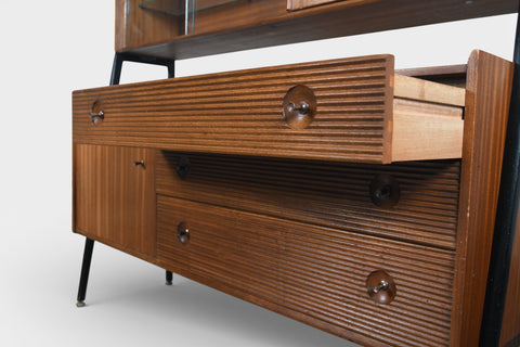 DOUBLE HIGH SIDEBOARD IN MAHOGANY BY NATHAN