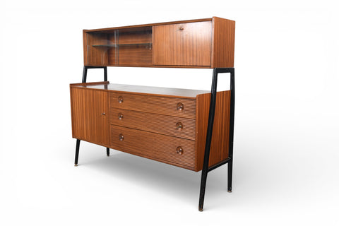 DOUBLE HIGH SIDEBOARD IN MAHOGANY BY NATHAN