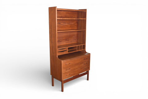 DANISH MODERN BOOKCASE / SECRETARY DESK BY P WESTERGAARDS