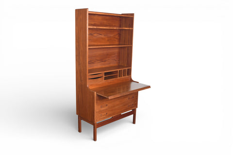 DANISH MODERN BOOKCASE / SECRETARY DESK BY P WESTERGAARDS
