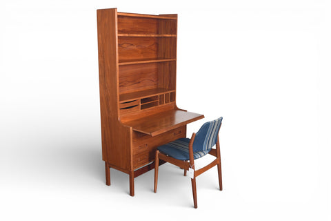DANISH MODERN BOOKCASE / SECRETARY DESK BY P WESTERGAARDS