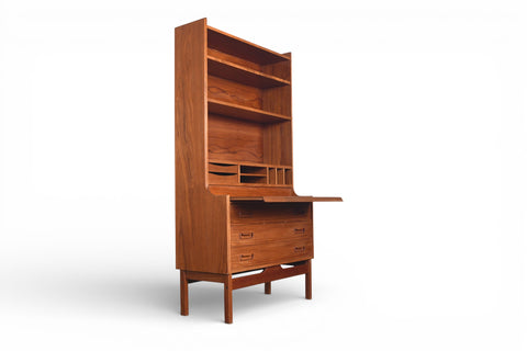 DANISH MODERN BOOKCASE / SECRETARY DESK BY P WESTERGAARDS