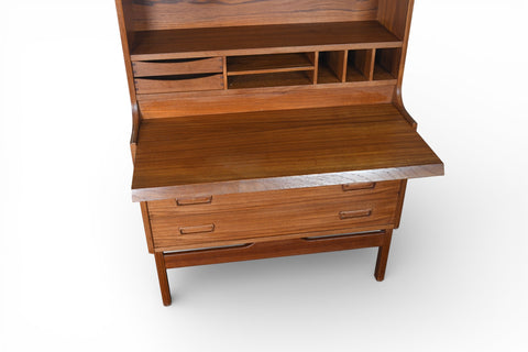 DANISH MODERN BOOKCASE / SECRETARY DESK BY P WESTERGAARDS