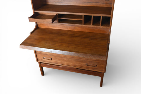 DANISH MODERN BOOKCASE / SECRETARY DESK BY P WESTERGAARDS