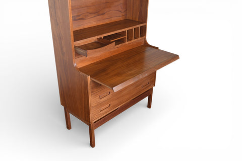 DANISH MODERN BOOKCASE / SECRETARY DESK BY P WESTERGAARDS