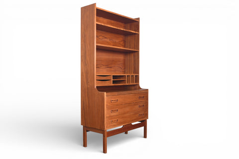 DANISH MODERN BOOKCASE / SECRETARY DESK BY P WESTERGAARDS