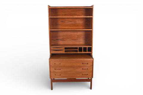DANISH MODERN BOOKCASE / SECRETARY DESK BY P WESTERGAARDS