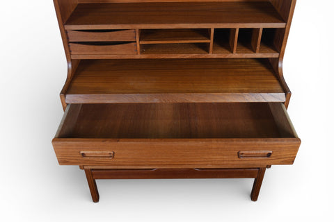 DANISH MODERN BOOKCASE / SECRETARY DESK BY P WESTERGAARDS