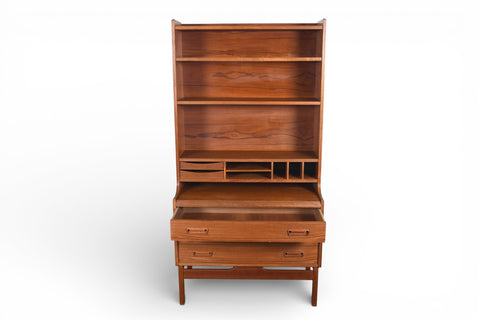 DANISH MODERN BOOKCASE / SECRETARY DESK BY P WESTERGAARDS
