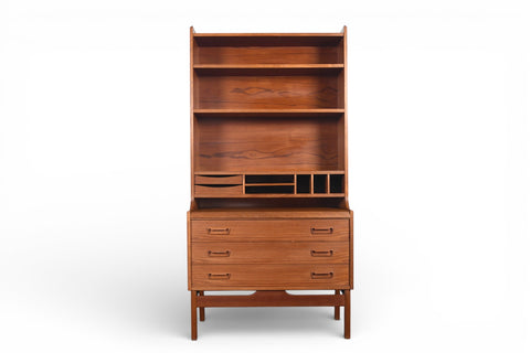 DANISH MODERN BOOKCASE / SECRETARY DESK BY P WESTERGAARDS