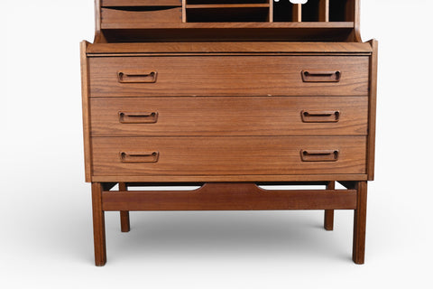 DANISH MODERN BOOKCASE / SECRETARY DESK BY P WESTERGAARDS