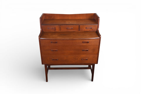 MID CENTURY SECRETARY DESK / VANITY IN TEAK