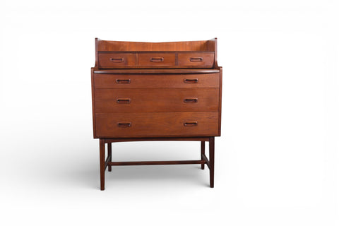 MID CENTURY SECRETARY DESK / VANITY IN TEAK