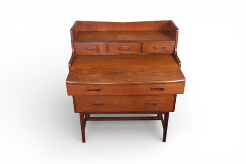 MID CENTURY SECRETARY DESK / VANITY IN TEAK