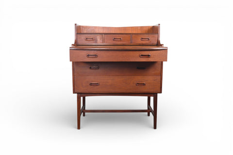 MID CENTURY SECRETARY DESK / VANITY IN TEAK