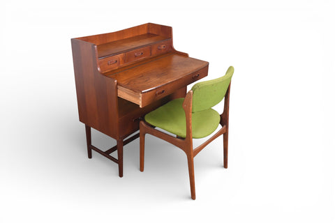 MID CENTURY SECRETARY DESK / VANITY IN TEAK