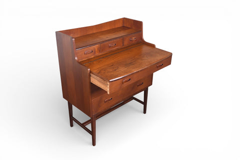 MID CENTURY SECRETARY DESK / VANITY IN TEAK
